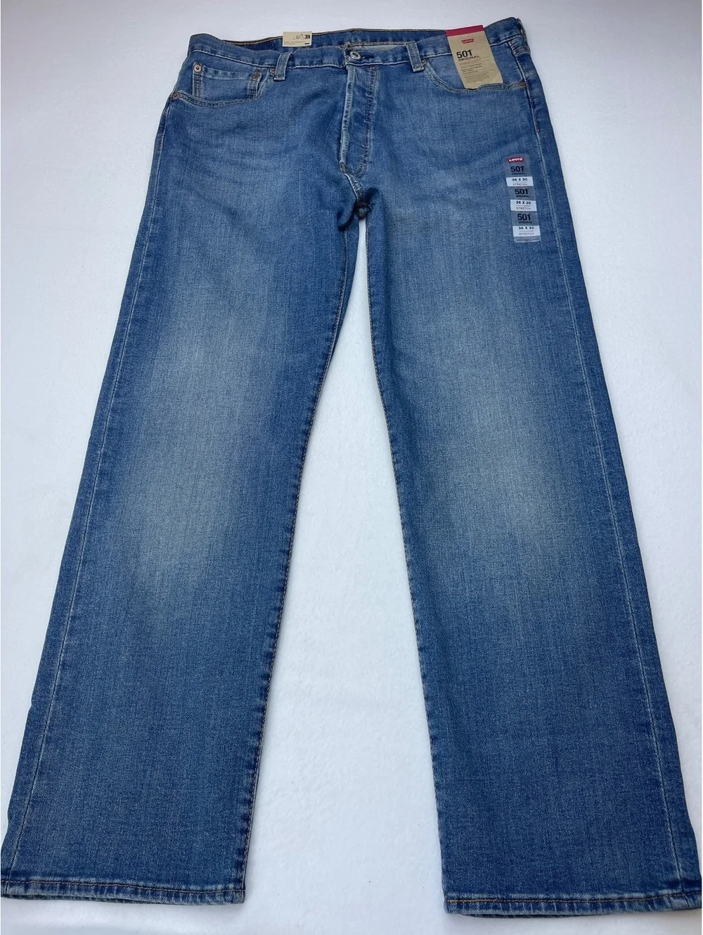 Levi's 501 Original Fit Blue Denim Jeans Size 36x30